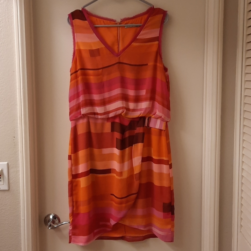 Eliza J Vintage Retro Faux Wrap Dress